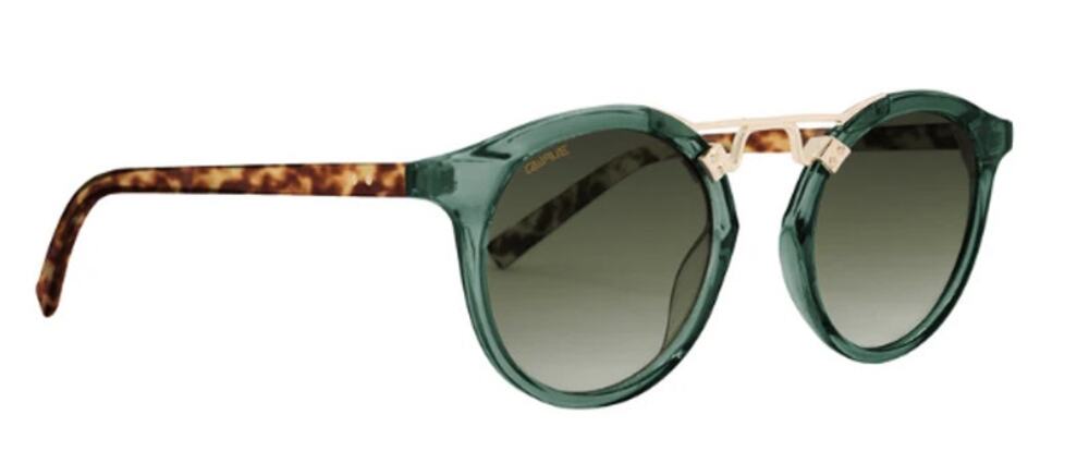 QWAVE Sage Green Gradient Lens Translucent Round Frame Polarized Sunglasses New
